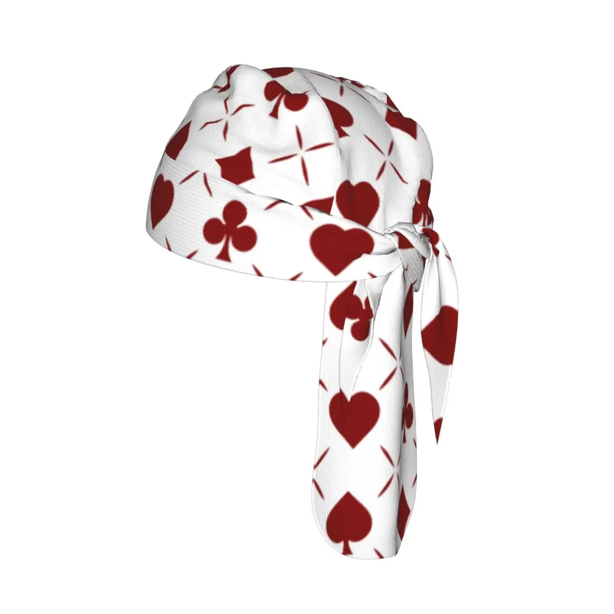 

Quick-drying Cycling Cap Breathable Bandana Red Poker Hearts Clubs Spades And Diamonds Outdoor Running Hiking Bicycle Headwear