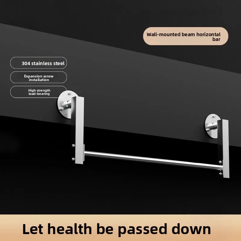 Stainless Steel Wall Mounted Extendable Pull Up Bar Customizable Aisle Horizontal Bar Home Upper Body Fitness Equipment