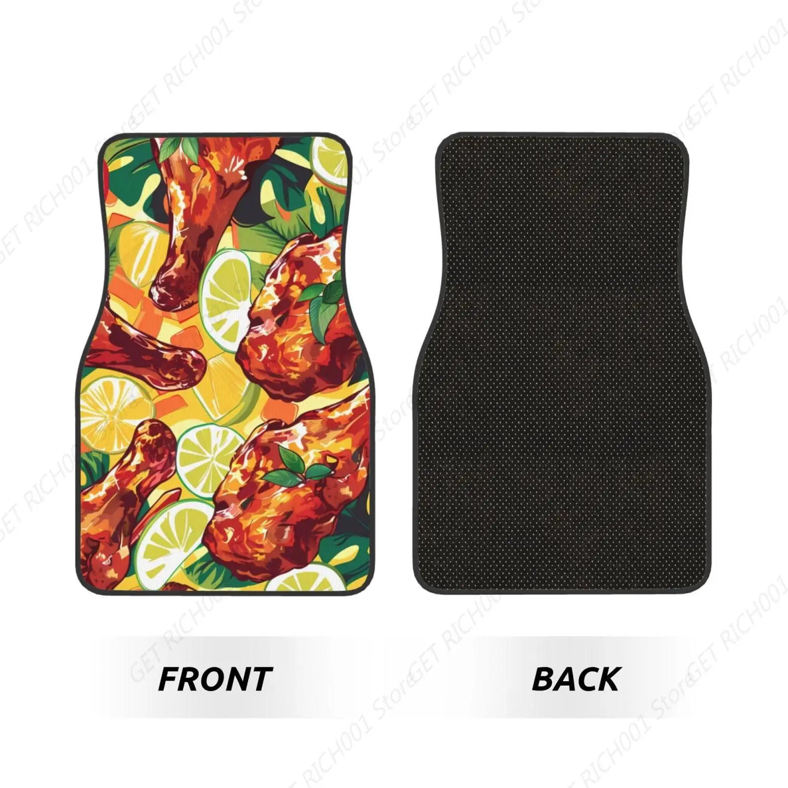 Alfombras Hawaianas Con Forma Pollo، Alfombrillas Para Coches، Accesorios Para Automóviles، Alfombrillas Lanteras Y Traseras Di