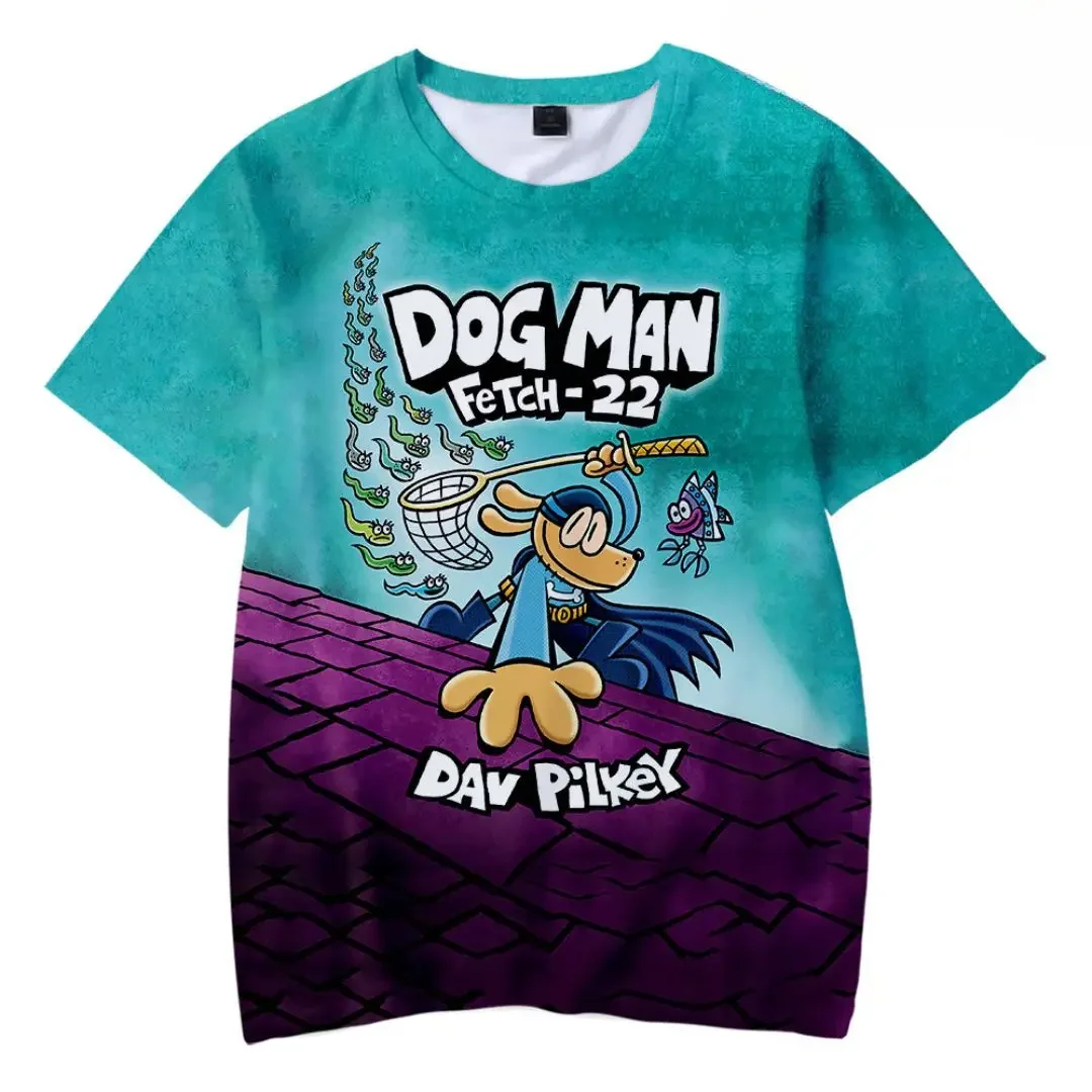 2024 enfant garçons T-shirts dessin animé chien homme été à manches courtes garçon vêtements t-shirt hauts t-shirt vêtements pour enfants 3-14 ans