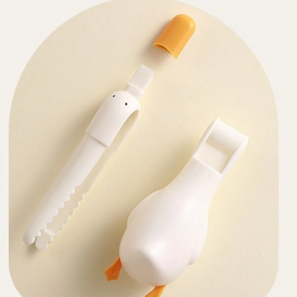 Cute Cartoon Duck-Shaped Hair Catcher Double Head Plastic Drain Cleaner Wall Mounted Stain Remover Tool Floor Drain