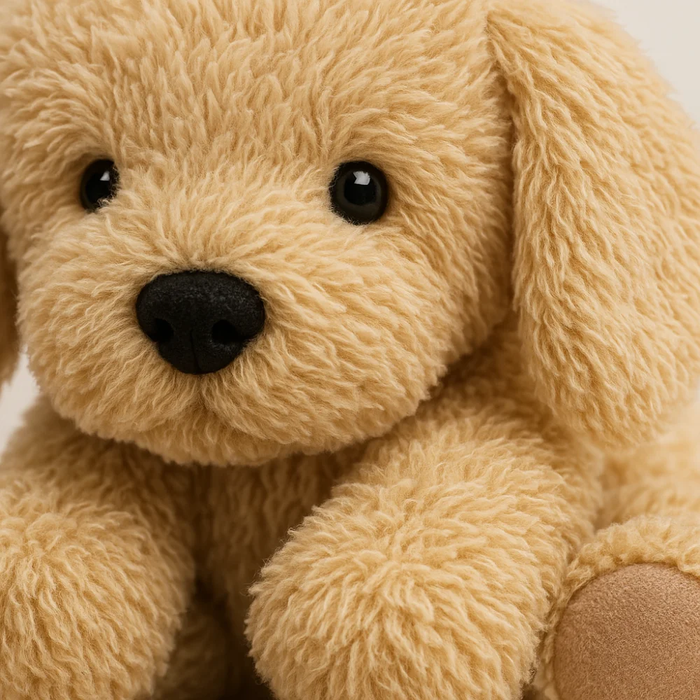 

Cute 35/55cm Yellow Dog Fluffy Soft Labrador Dog Photography Props Sitting Sleeping Mate Unisex Gift