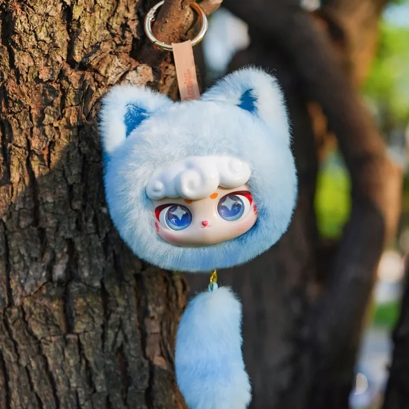 Genuino Lucky Meow Iv Series Blind Box Cartoon Peluche Doll Cute Face Zaino Decorazione Giocattolo Portachiavi Surpris Mystery Box Toys