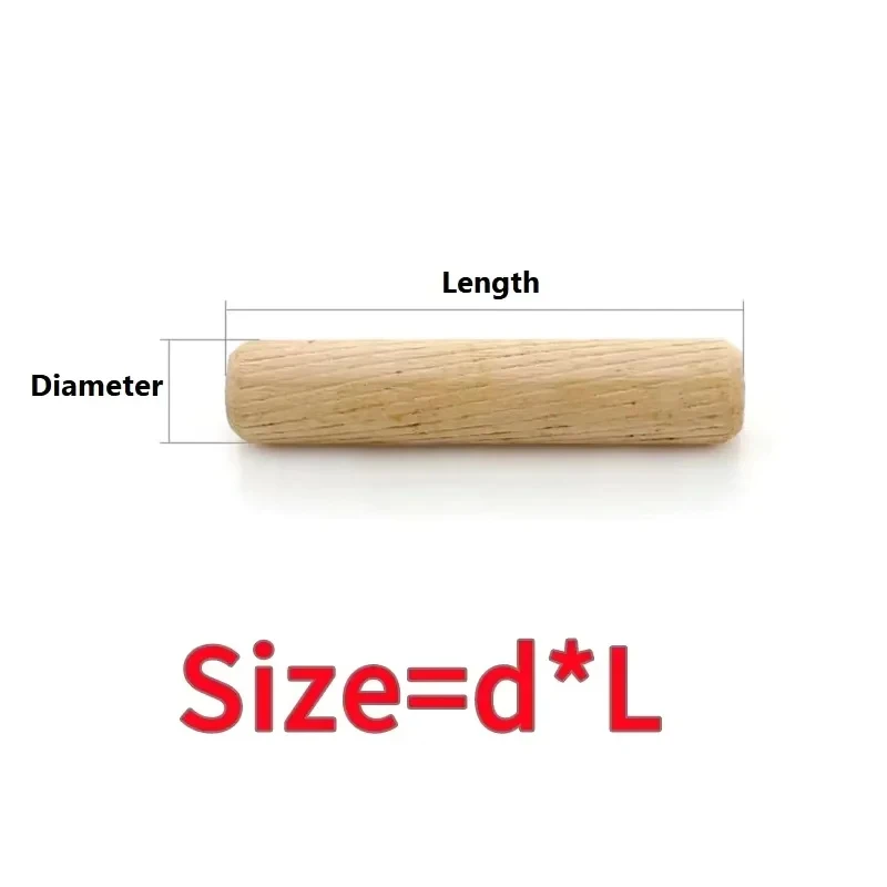 Round Fluted Wood Dowel Pin M5 to M12 Woodworking Craft Studs For Cabinet Drawer Furniture Assembly