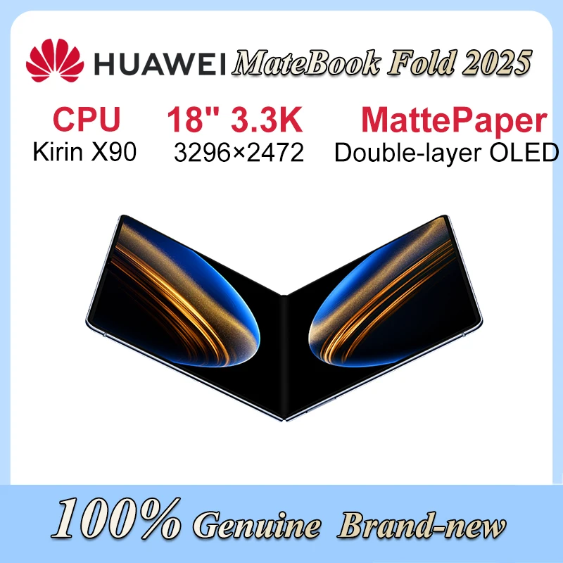2025 Laptop/Tablet HUAWEI MateBook Fold ULTIMATE DESIGN HarmonyOS 5 CPU Kirin X90 18-inch PaperMatte Touchscreen OLED 1440Hz