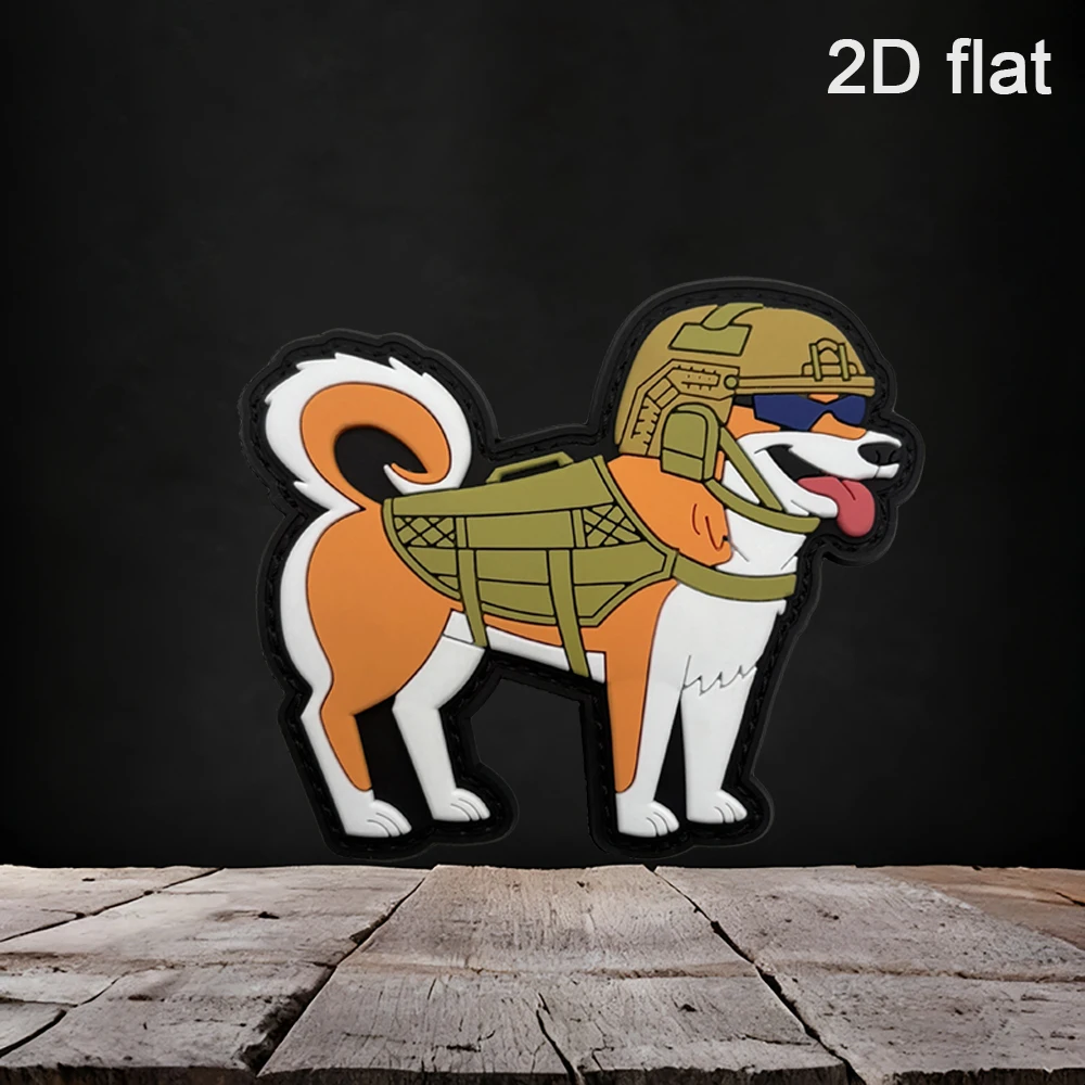 Specifications Available: 1Pc/2Pcs/3Pcs 2D Flat Tactical Cute Shiba Inu Pvc Rubber Patch with Self-Luminous Effect, Compatible with Magic Hook and Loop Backing, No 3D Raised Edges, Black Edge, Durable, Waterproof, Scratch-Resistant, Long-Lasting, Not Easy to Fade, Suitable for Tactical Vests, Hiking Backpacks, Military Enthusiasts, Cute and Unique Patches