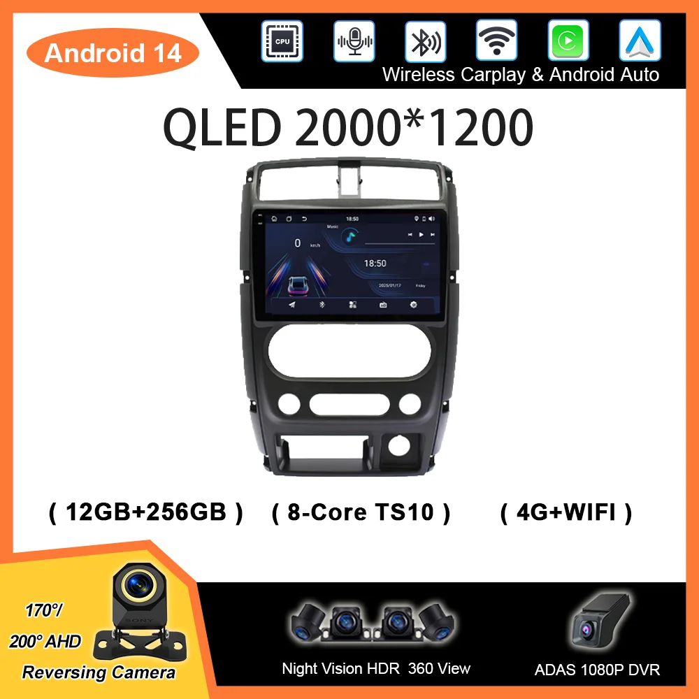 

Android Car Radio For Suzuki Jimny 3 2005-2019 Auto Stereo Multimidia Player GPS Navigation 4G Carplay Android Auto NO 2DIN DVD