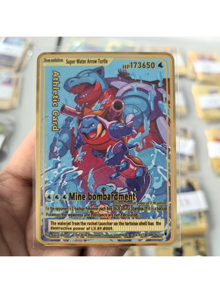 10000HP Charizard Vmax Pokemon-Karten Metall Englische Karte Arceus GX Vstar V Goldene Limitierte Kinder-Geschenkkarten Spiel Kampf Sammelkarten