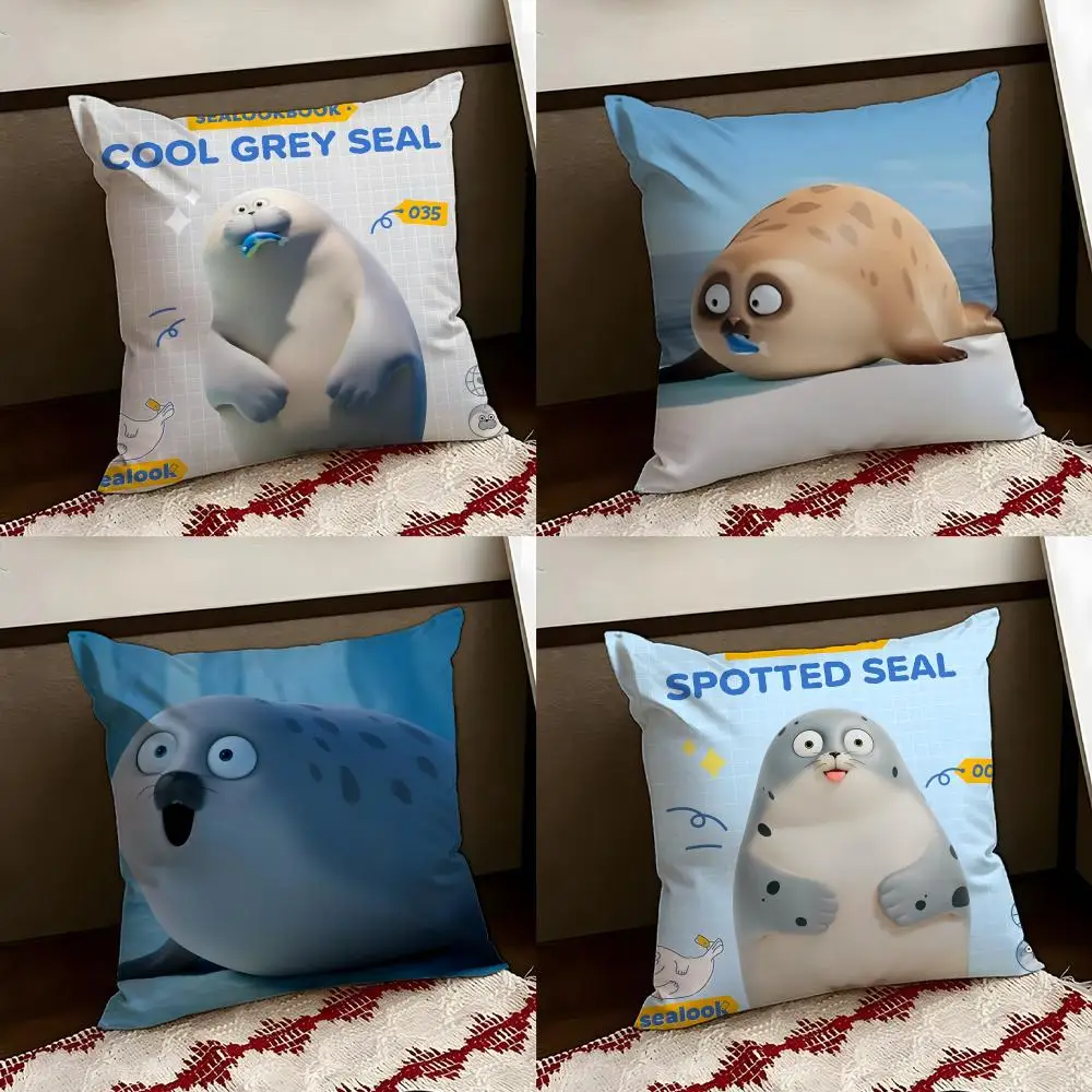 

S-SEALOOK Anime Cushion Cover Reversible Soft Durable Pillow Cover Home & Car Multi-Scene Use for Daily Comfort