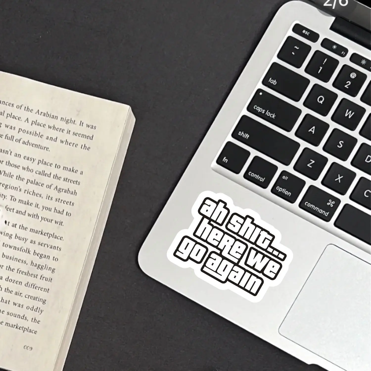 

«Ах, нет, снова это!» - Юмористическая и саркастическая цитата [Юмористический стикер] виниловый стикер