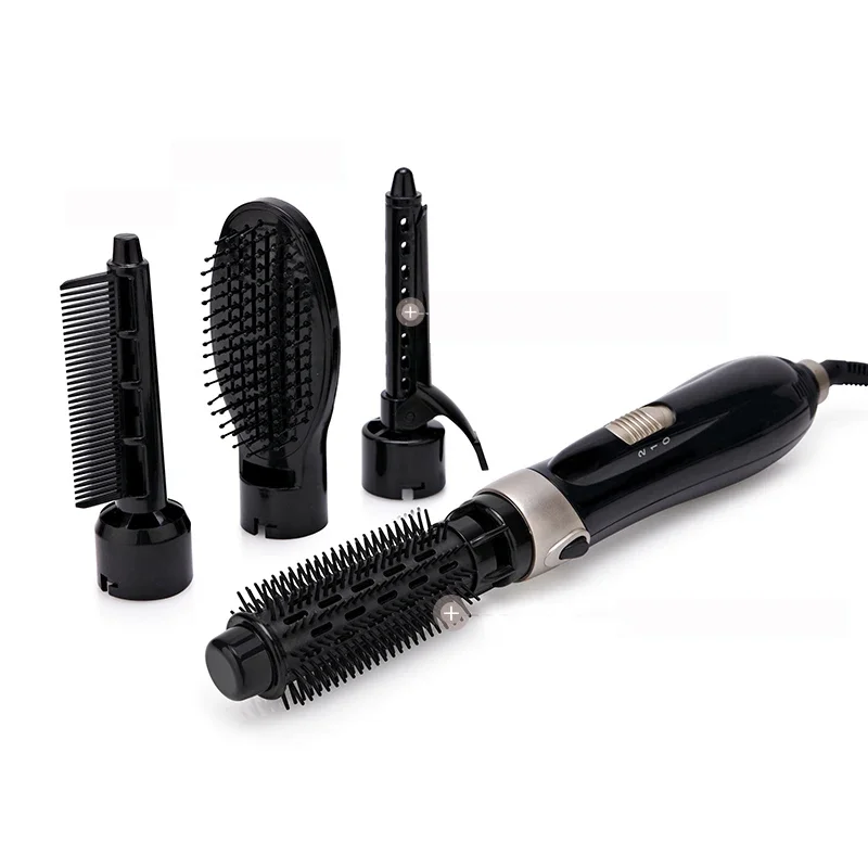 

4 In 1 Hair Dryer Brush Electric Hot Air Comb Multifunction Hair Curler Straightener Curler Negative Ion Hair Dryer