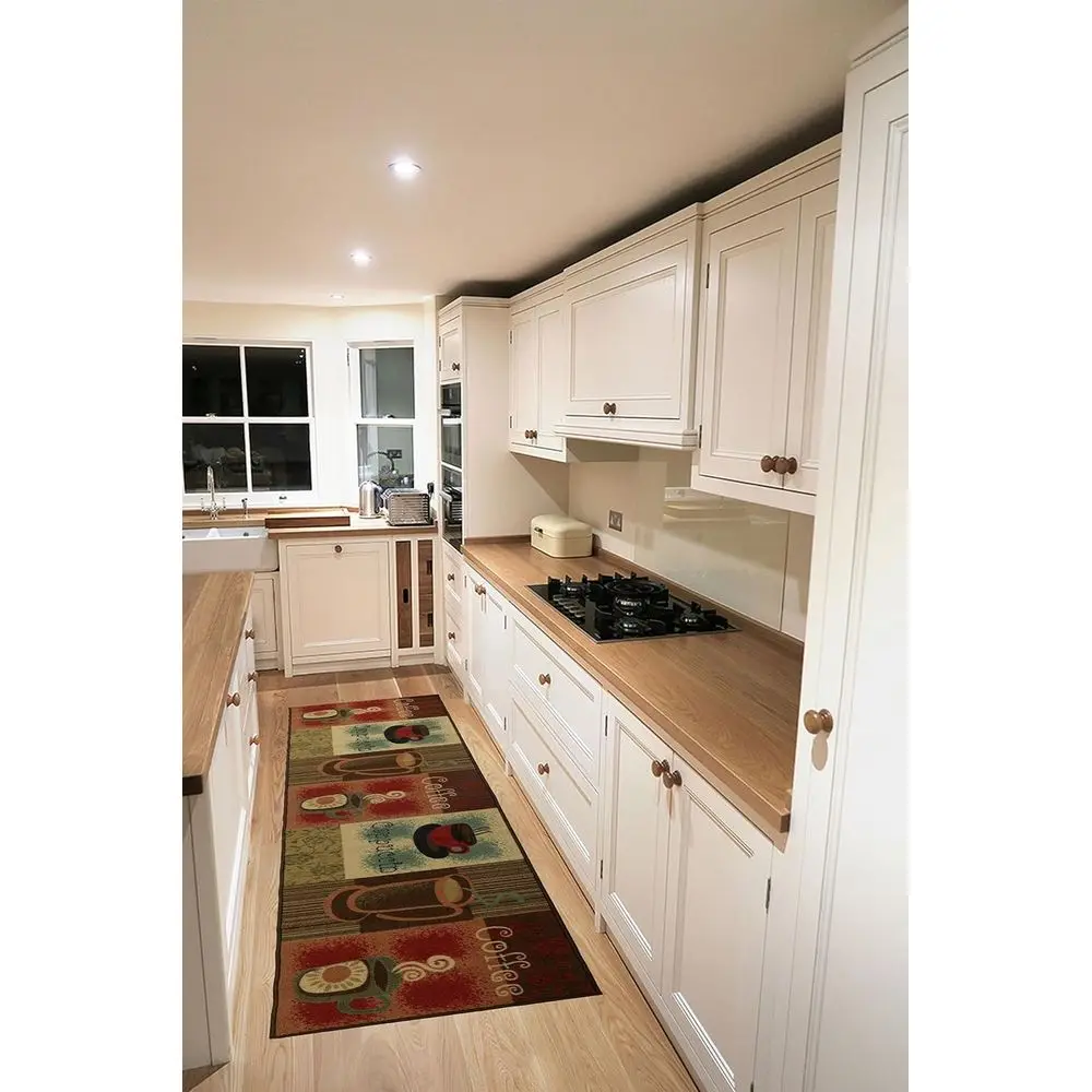 

Colorful Printed Slip-Resistant Rubber Backed Latex Contemporary Runner Area Rug, 23 “ x 7'