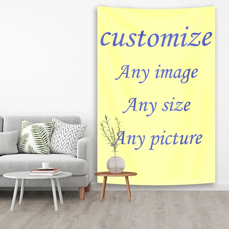 Custom Tapestry With Text Picture Birthday Souvenir Gift Flag Blanket Any Picture Size Mailbox 3147958988@qq.com # 0@