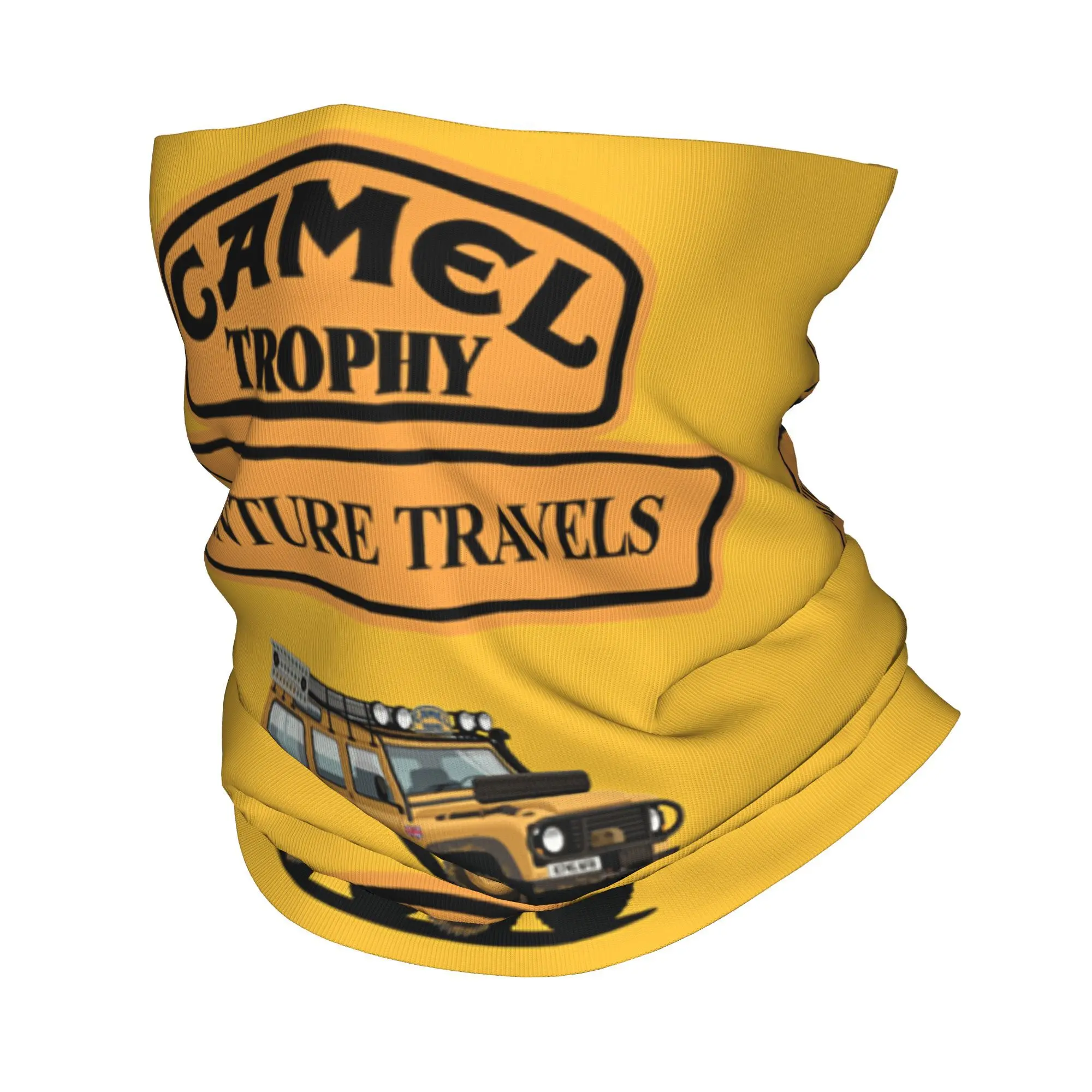 Custom Camels Trophy Defender 110 Neck Gaiter Men Women Windproof Winter Motorcycles Moto Yellow Bandana Scarf for Cycling