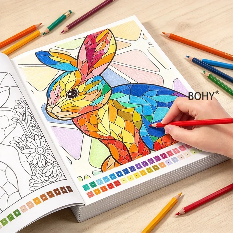 Adult Digital Coloring Book, 32 Pages, Featuring Exquisite Thread Drafts on Themes Such As Foxes/lively Butterflies/fun Ladybugs