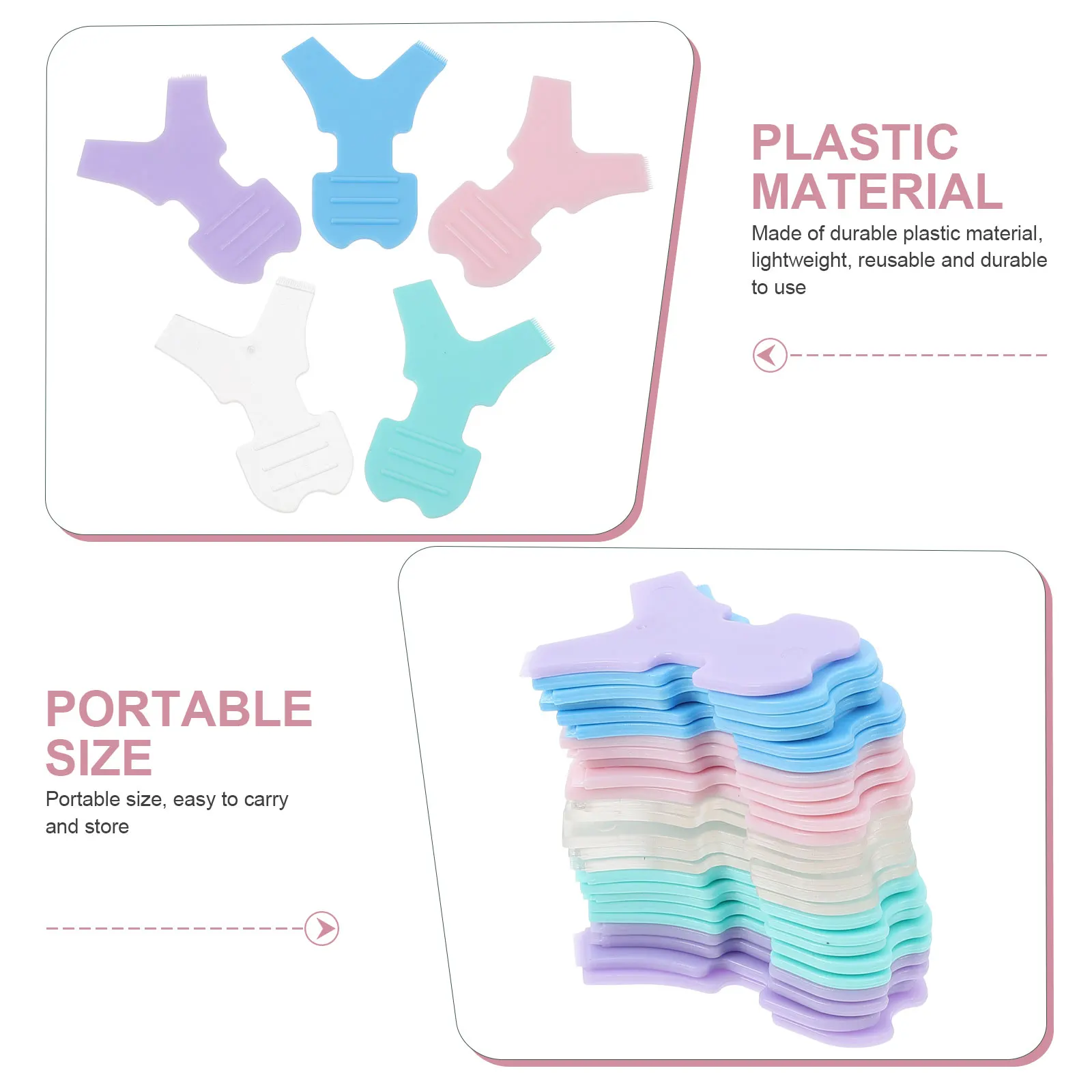 25 stücke Wimpern Pinsel Werkzeug Kunststoff Pfropfen Werkzeuge Dauerwelle Lift Y-förmigen Falsche Patches Langlebig Leichte Salon Heimgebrauch