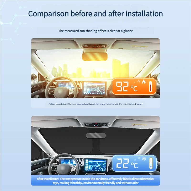 Car Sun Shade Umbrella for Lea - Car Sunshade Windshield Umbrella Foldable recension och pris