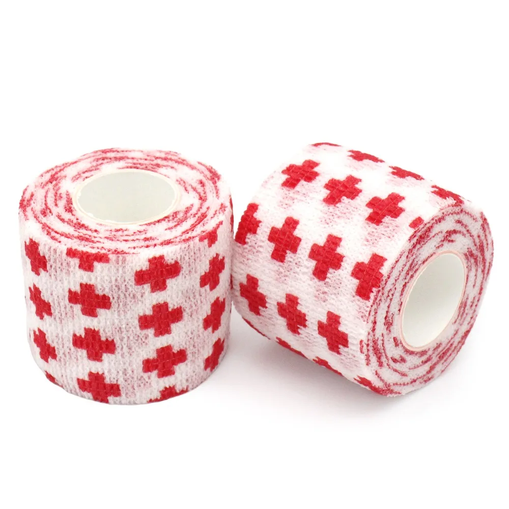 Colorful Printed Self Adhesive Elastic Bandage Wrap Tape 4.5m Sports Protector Elastoplast for Finger Ankle Palm Joint Pet