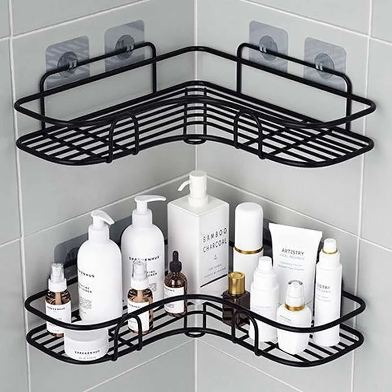 Bathroom Shelf Shower Shelf Shampoo Storage Shelf Kitchen Spice Corner Shelf No Punch Wall - Mounted Shelf Bathroom Accessories