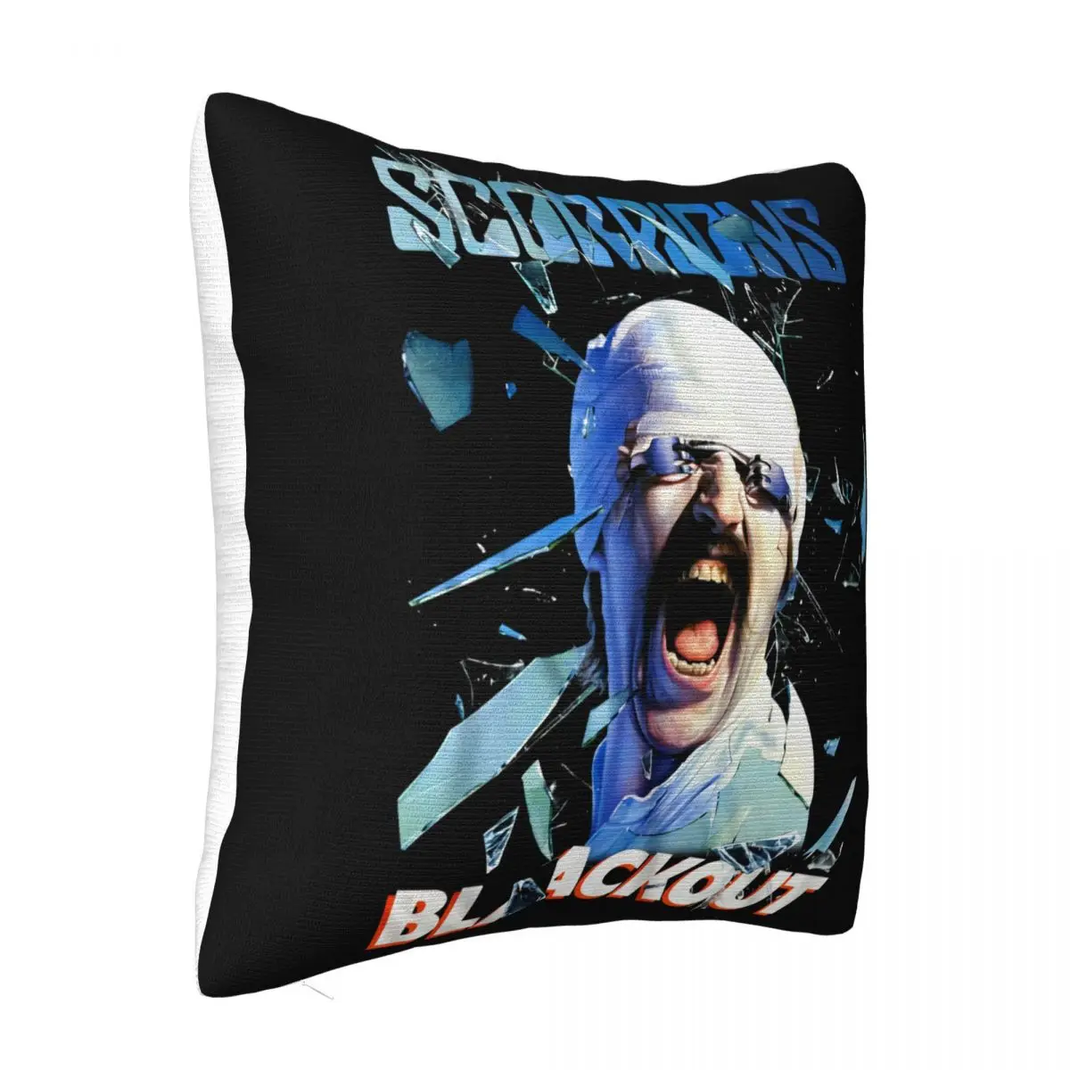 Scorpions Blackout Album Cover Art Mens Moustache Rock Band Tour Merch Loose Pillow Case