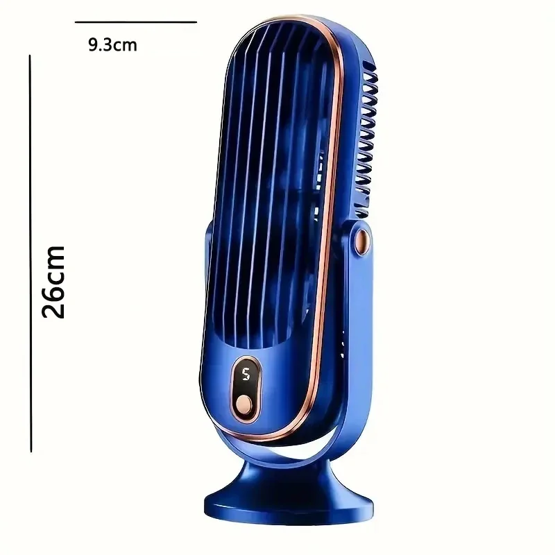 Neuer Verbesserter Tragbarer Schreibtischventilator mit Doppelmotor, Große Kapazität, Wiederaufladbarer Akku, Moderner USB-Kühlventilator, Leiser Persönlicher Ventilator für Unterwegs – Detail 10