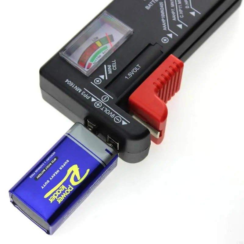 Battery Tester Small Home Level Level Level Tester untuk 9V 1.5V Battery L4MF
