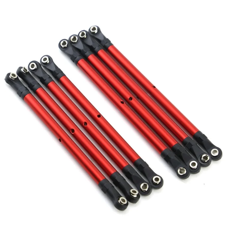 8 PCS Aluminum Alloy RC Link Rod Linkage Set 313MM Wheelbase for 1/10 AXIAL SCX10 90046 TRX4 RC Crawler Car Accessories Truck