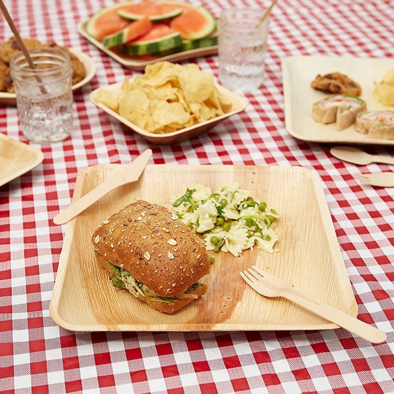 

Disposable Round Dish Packing Dinnerware Tools Set, Plate, Pizza, Past Food Tray, Palm Leaf, Degradable, Restaurant, Snack Bar