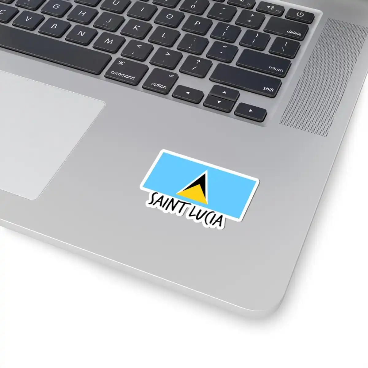 Saint Lucia Flag Vinyl Sticker Self Adhesive Decal For Laptop And Travel Journal Vacation Theme Decoration