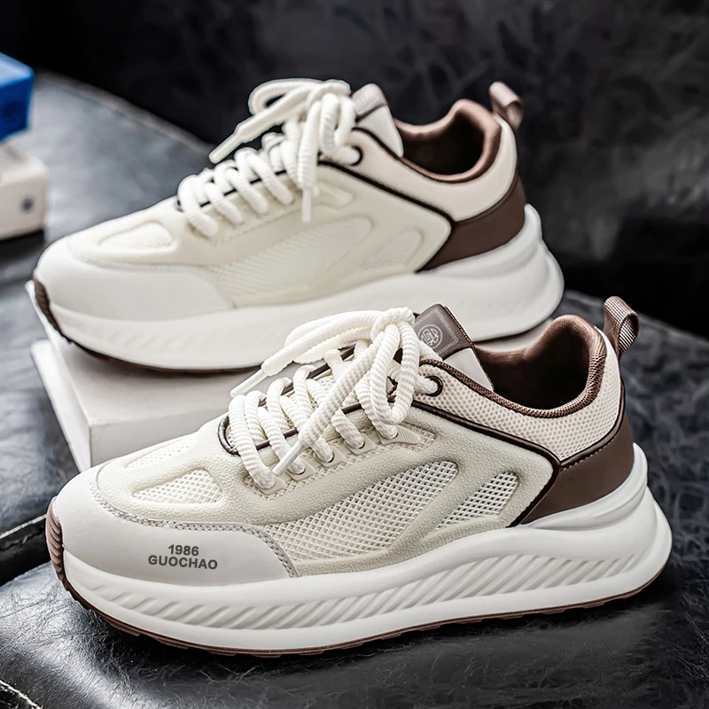 Men's Breathable Running Shoes 2026 New Style Hollow out Mesh Casual Versatile Youth Heightening Sports Trendy Footwear - view 2