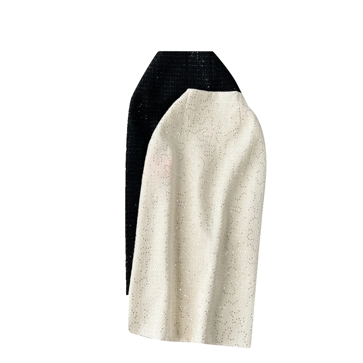 Koreaanse Mode Wit Pailletten Ontwerp Lange Rokken Voor Vrouwen Casual Streetwear Sexy Club Black Party Midi Rok Dames Herfst Winter