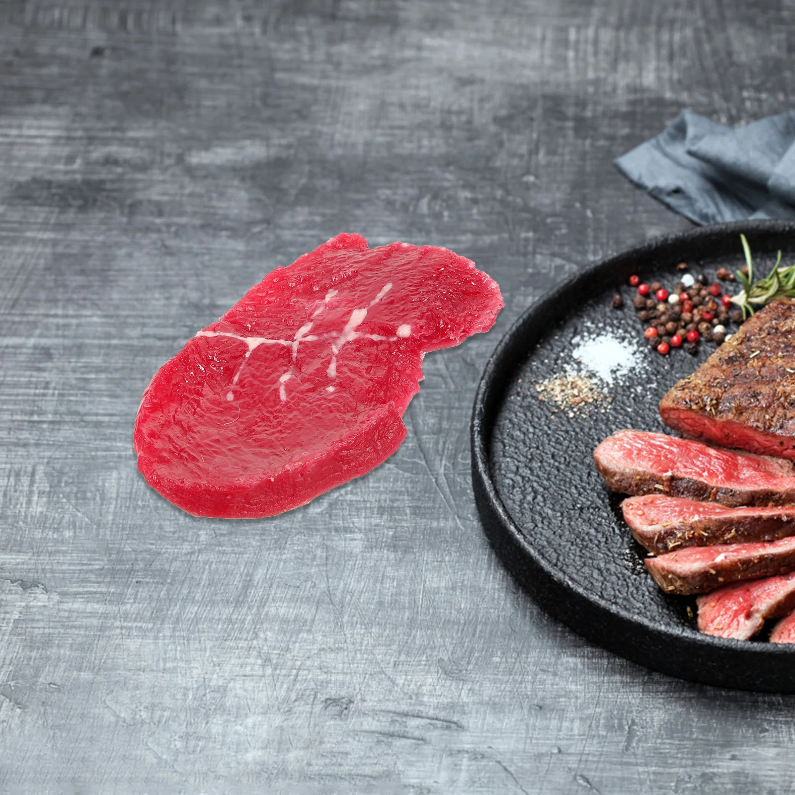 Imitatie Steak Foto Prop Gesneden Realistische Kunstmatige Steaks Ornament Mini Voedsel