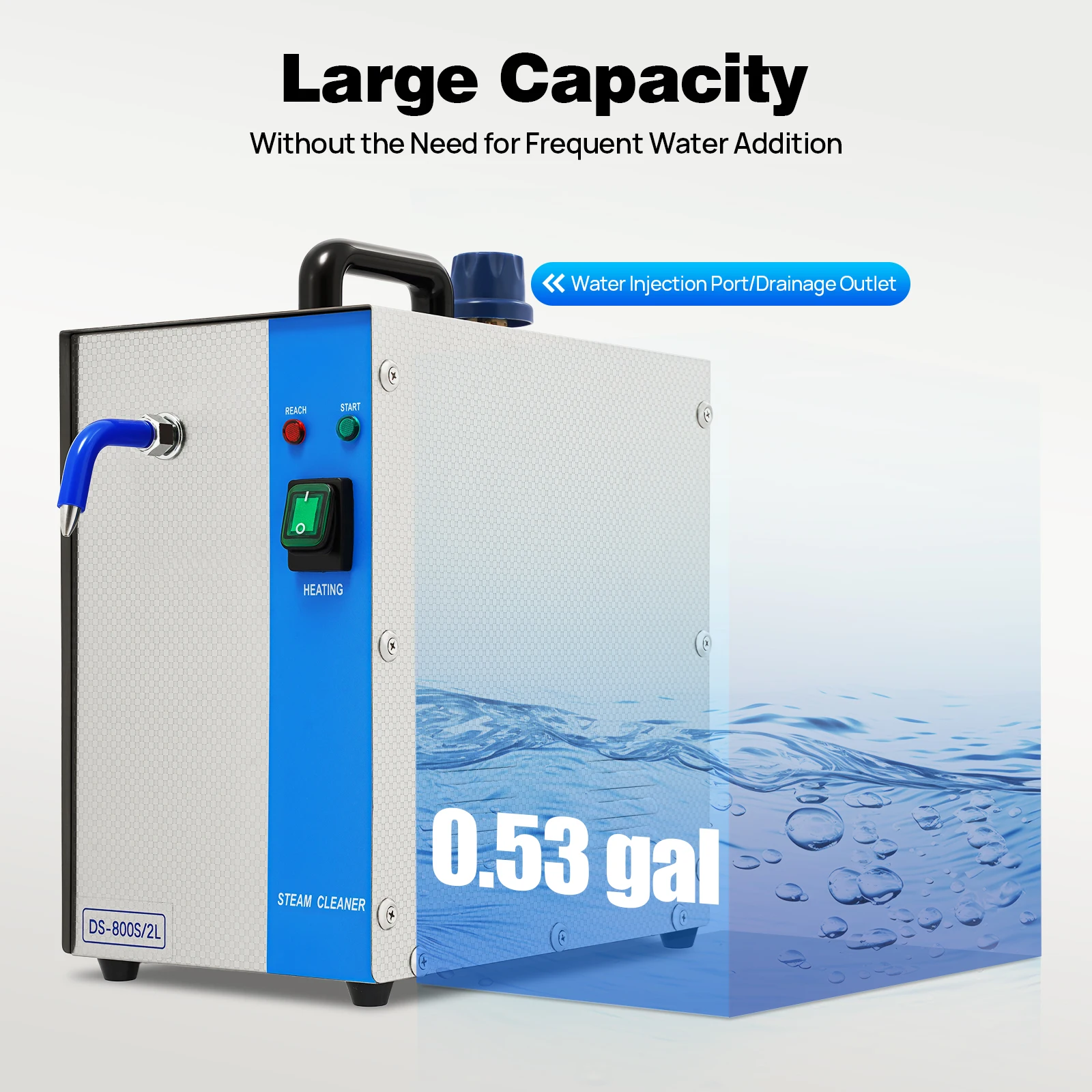 

1200W Jewelry Cleaner Steam Cleaning Machine Gold And Silver Stainless Steel 2L Silver & Gold Steam Cleaner Goldsmith Equipment