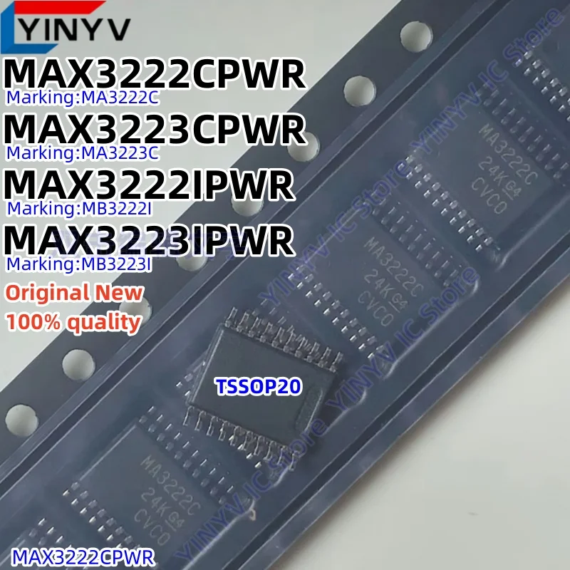 10Pcs MAX3222CPWR MA3222C MAX3222IPWR MB3222I MAX3223CPWR MA3223C MAX3223IPWR MB3223I MAX3222CPW MAX3222IPW MAX3223CPW 100% New