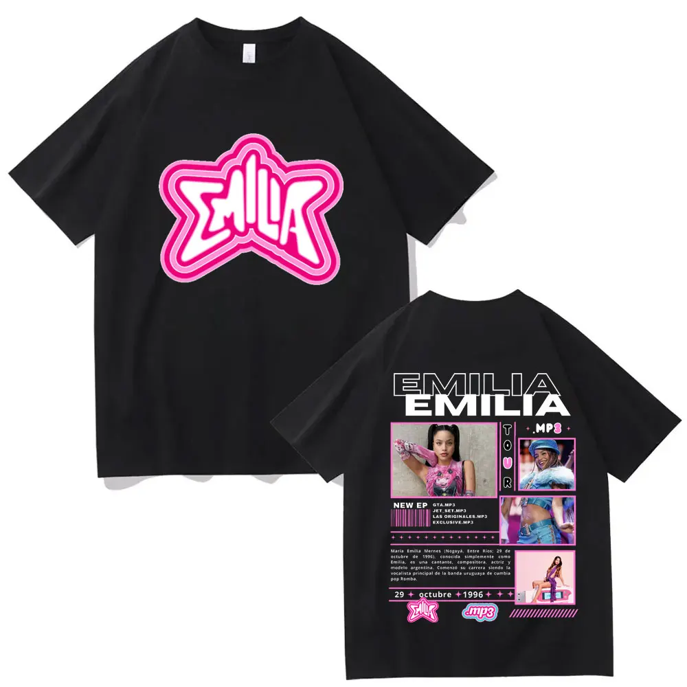 

Emilia Mernes MP3 Tour Graphic T Shirts Men's Women's Fashion Hip Hop Short Sleeve T-shirt High Quality Cotton Clothing T-shirts