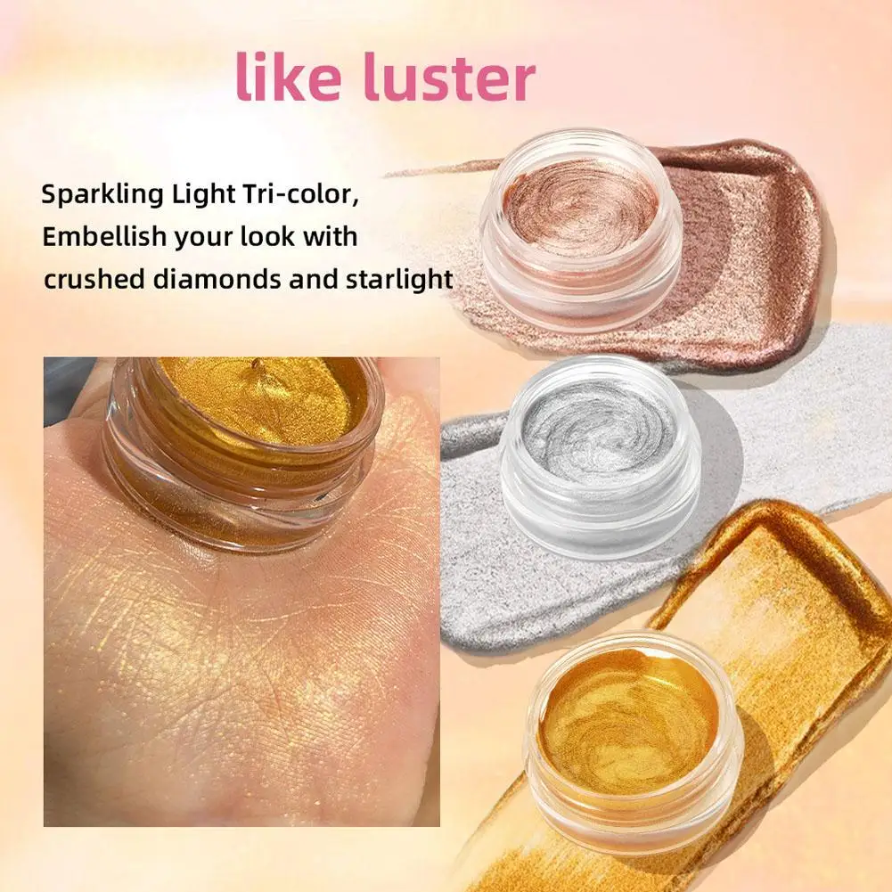 Fine Glitter Highlighter Diamond Pearlescent Eyeshadow Lying Silkworm Makeup Face Contour Brighten Shimmer Body Highlight