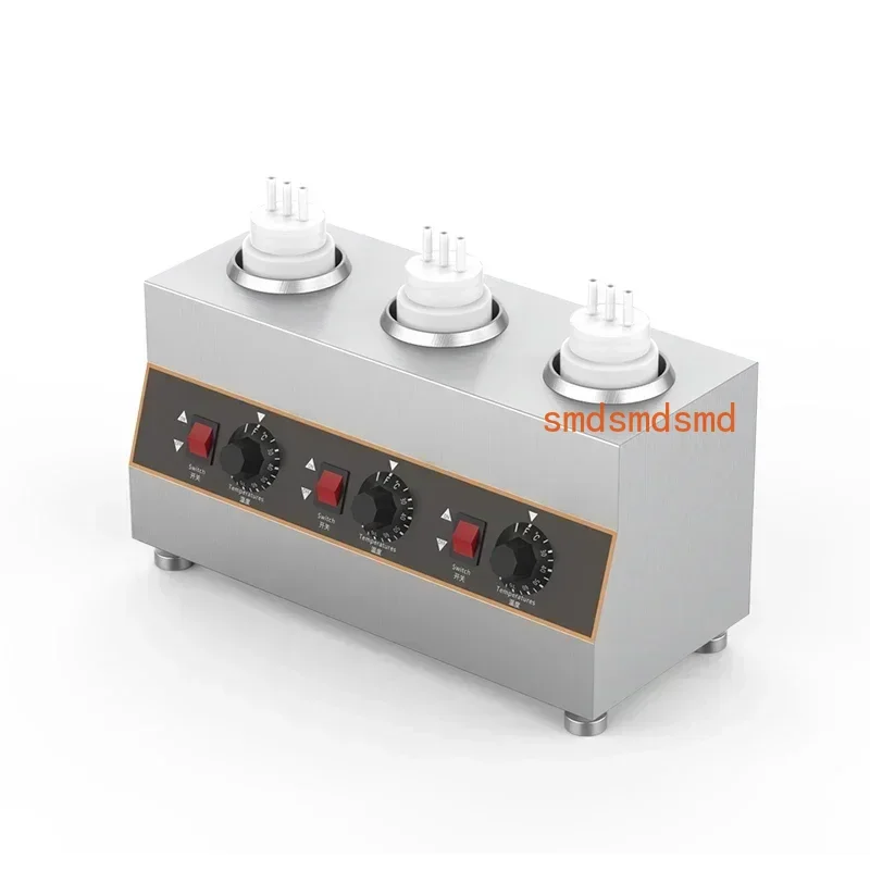 1 2 3 Bottles Electric Sauce Chocolate Warmer Machine Heating Cheese Fruit Jam Warming Machine Dispenser Melter 220V/110V