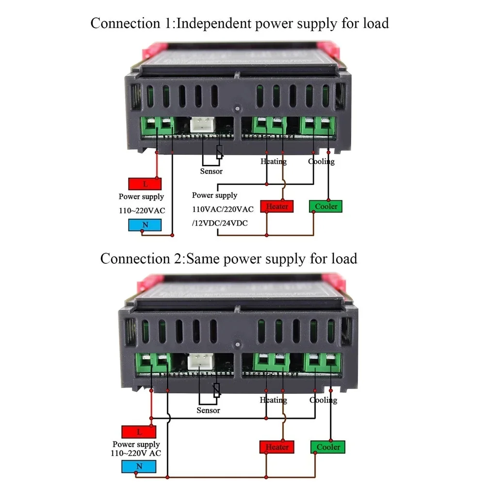 STC-1000 controlador de temperatura Digital termostato termorregulador incubadora relé calefacción refrigeración STC 1000 12 24V 220V STC1000