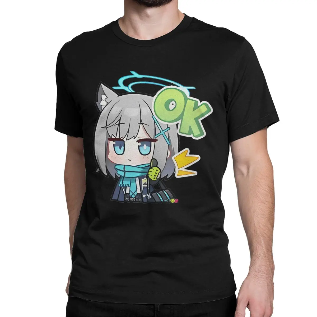 Chibi Shiroko Archives for Men Women T Shirts Anime Vintage Tee Shirt Crew Neck T-Shirts 100% Cotton Plus Size Clothes