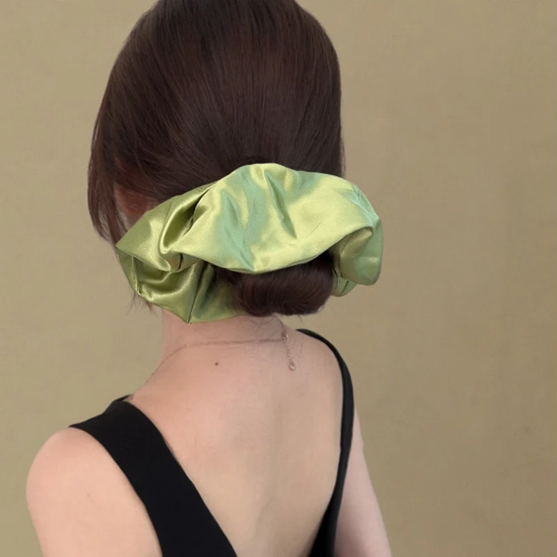 Duży rozmiar 18 cm 1 szt. Jednokolorowa szeroka opaska do włosów dla kobiet Dziewczyny Słodka ozdoba do włosów Scrunchie Opaska do włosów Modne akcesoria do włosów