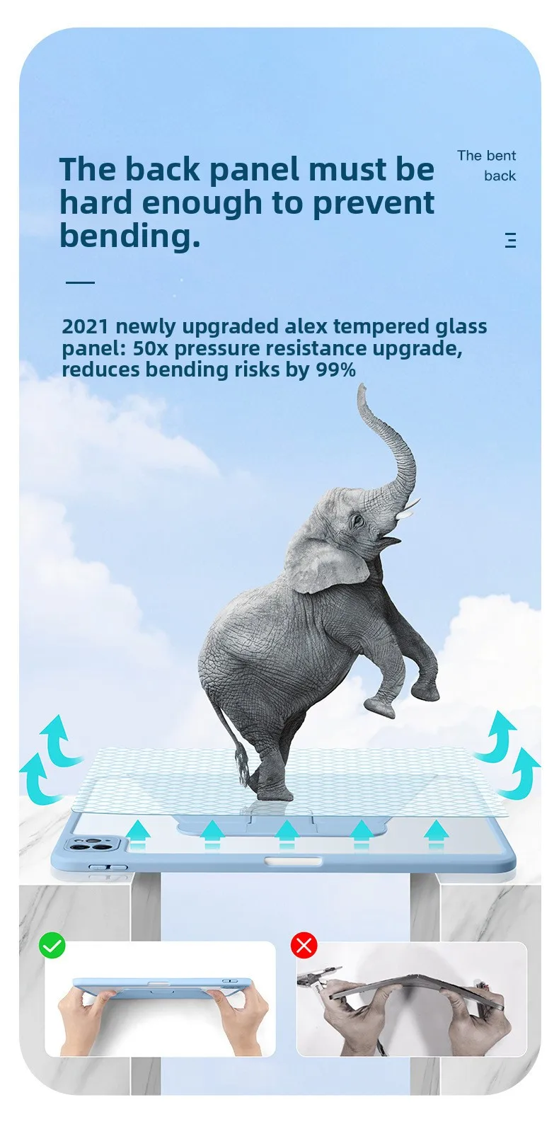 Für iPad Air45 Acryl-Schutzhülle 360-Grad-Rotation 10,2 Stiftschlitz Transparent 11 Zoll Lederhülle – Detail 6