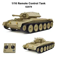 G2078 RC Tanks 1/16 Full Scale British Crusader Tank Sound And Light Smoke Remote Control Tank Military Electric Model Toy