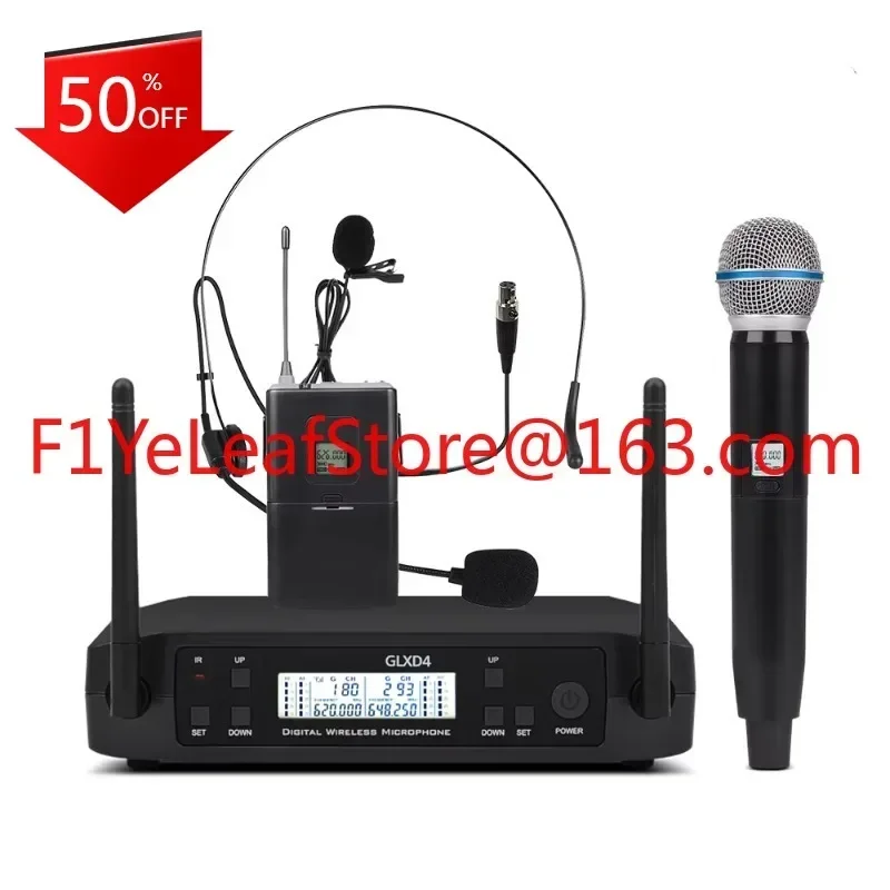 Hot salesGLXD4 GLXD24 BETA58 BETA58A wireless collar headset handheld microphone for stage performances DJ Speech