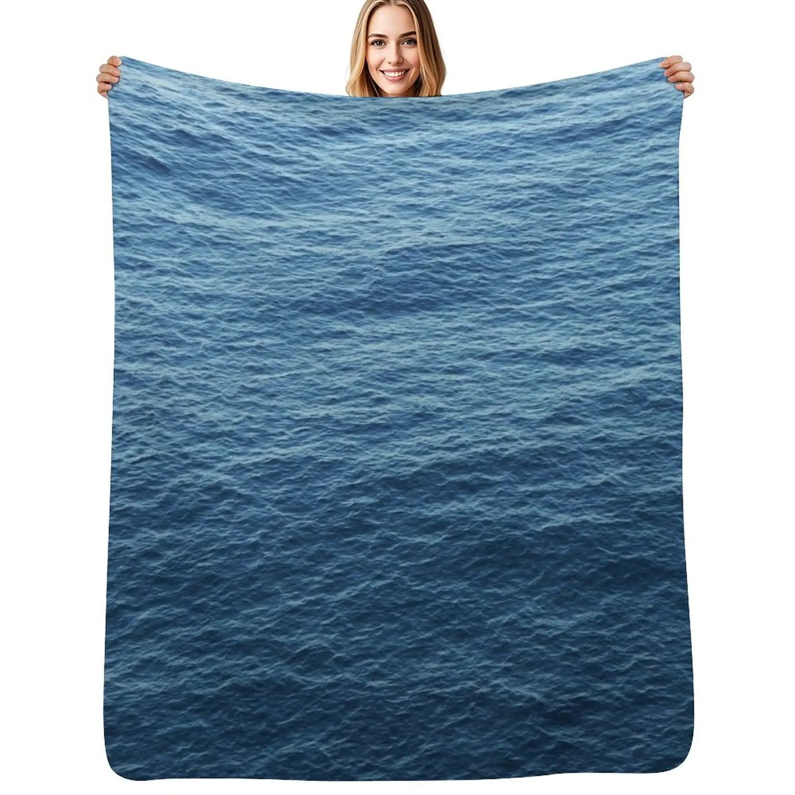 Water Texture Throw Blanket Color Fast Cozy Throw Blanket
