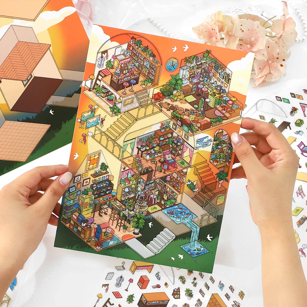 

Плюс размер Kawaii 3D мультфильм моя добина миниатюрные наклейки сцены визуальное укладка трехмерные наклейки детский праздничный подарок