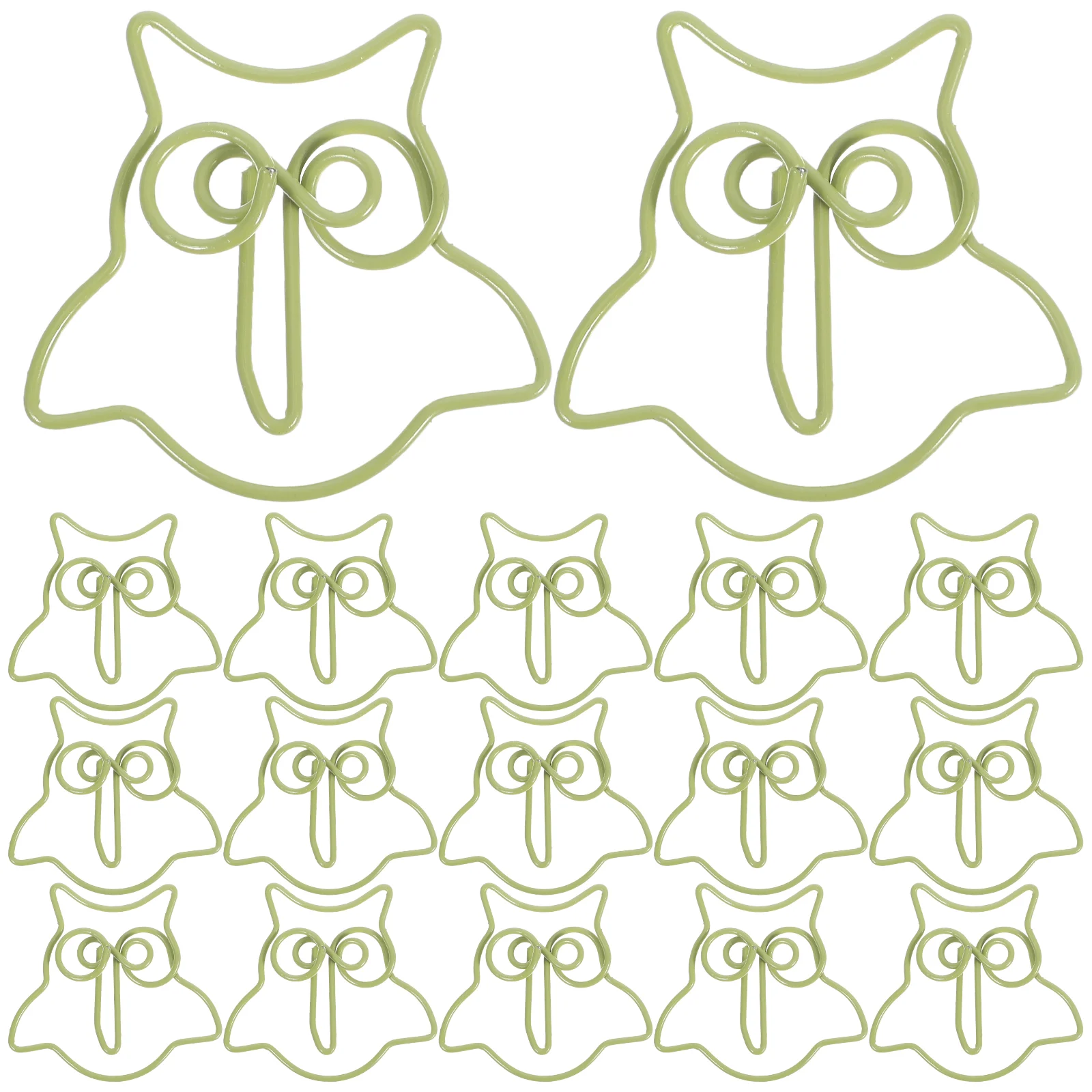 

50 Pcs Owl Paper Clip Mini Clips Portable Paperclips Animal Metal File Cartoon Bookmark Cute Plastic Memo Student