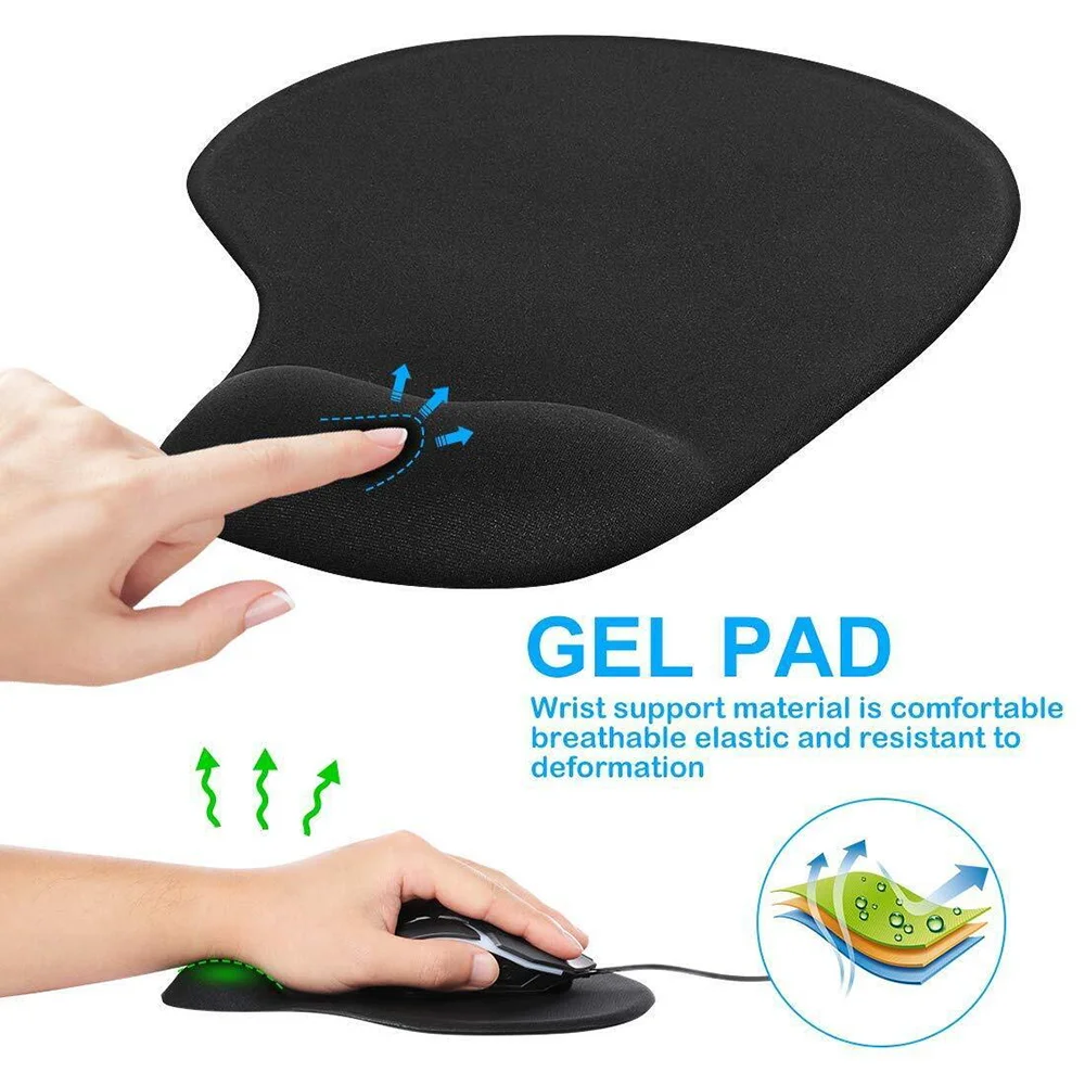 Computer Mousepad Ergonomic Mouse Pad Wrist Pad Fish Letter Series Non-slip Wrist Rest Support Mat for PC Laptop Computer