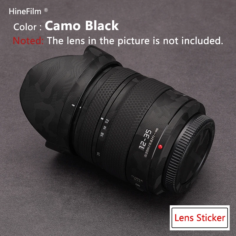 HSA12035GK II Decal Da Bọc Dành Cho Máy Ảnh Panasonic Lumix G X Vario 12-35Mm F/2.8 II ASPH Điện OIS Ống Kính Dán Màng Bảo Vệ