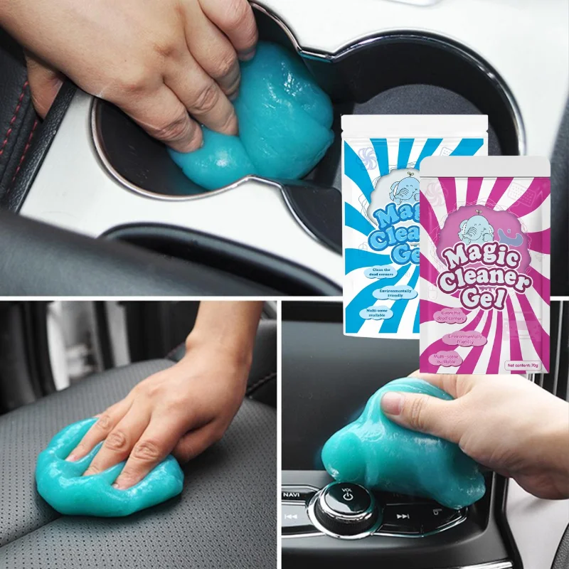 10pcs Magic Gel Dust Remover Reusable Car Detailing Cleaning Gel Soft Magic Slime Dust Cleaner For Auto Dashboard Cup Holder Gap