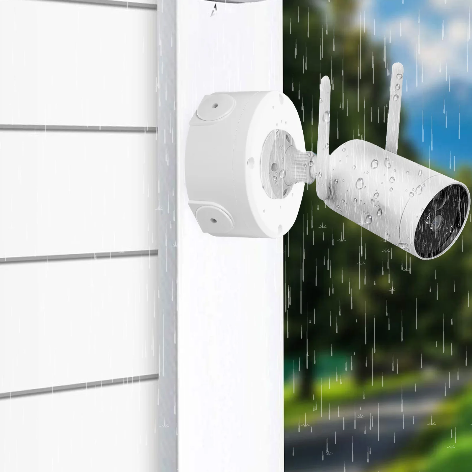 

4pcs Hemisphere Bracket Plastic Cover for Indoor Outdoor Electric Wire Connection Box Cord Protector Safe Durable